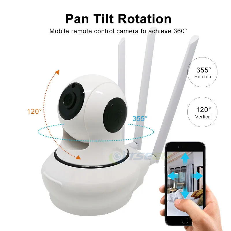 5MP 1080P 4G 3G sim-карта внутренняя панорамирование наклон Robot ip камера мобильный