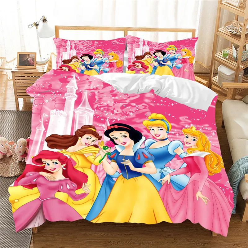 

Белоснежный комплект постельного белья для принцесс, односпальный, двуспальный, Королевский размер, пододеяльник, покрывало для детской сп...