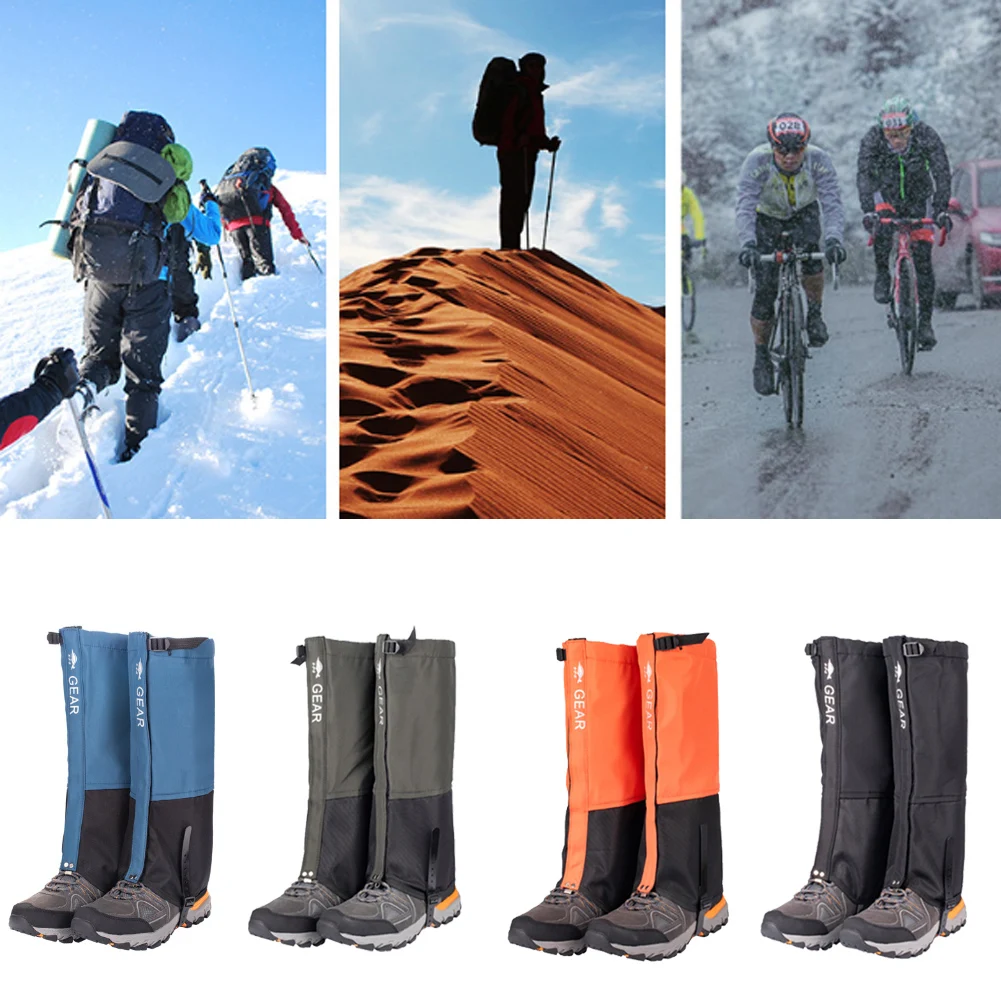 1Pair Unisex Waterproof Leg Covers Legging Gaiter Climbing Camping Hiking Ski Boot Travel Shoe Snow Gaiters Legs Protection |