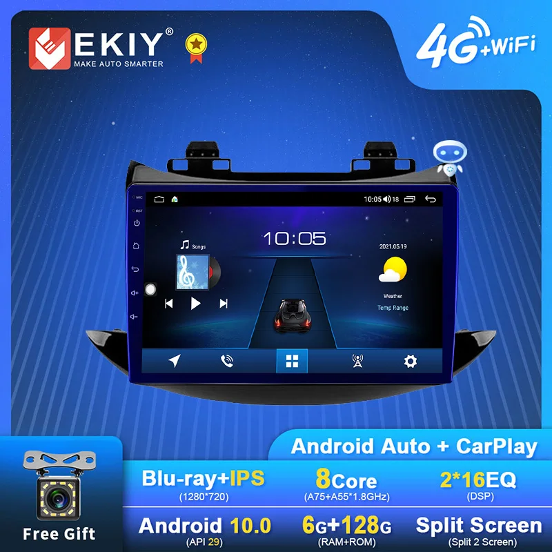 

EKIY Android автомобильный радиоприемник для Chevrolet Tracker 3 2013-2020 Navi GPS 1280*720 IPS DSP Carplay мультимедийный плеер Авто Стерео DVD