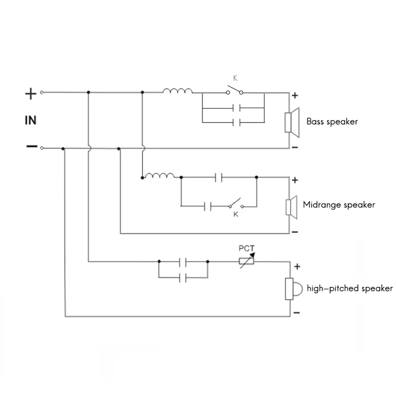 150 Вт акустическая система ВЧ альт бас аудио делитель частоты 3-х полосная