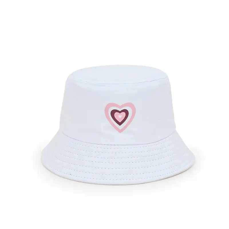 

Хлопковая Панама LDSLYJR с принтом любящего сердца, рыбацкая шляпа, уличная дорожная шляпа, Солнцезащитная шапка для мужчин и женщин, 14