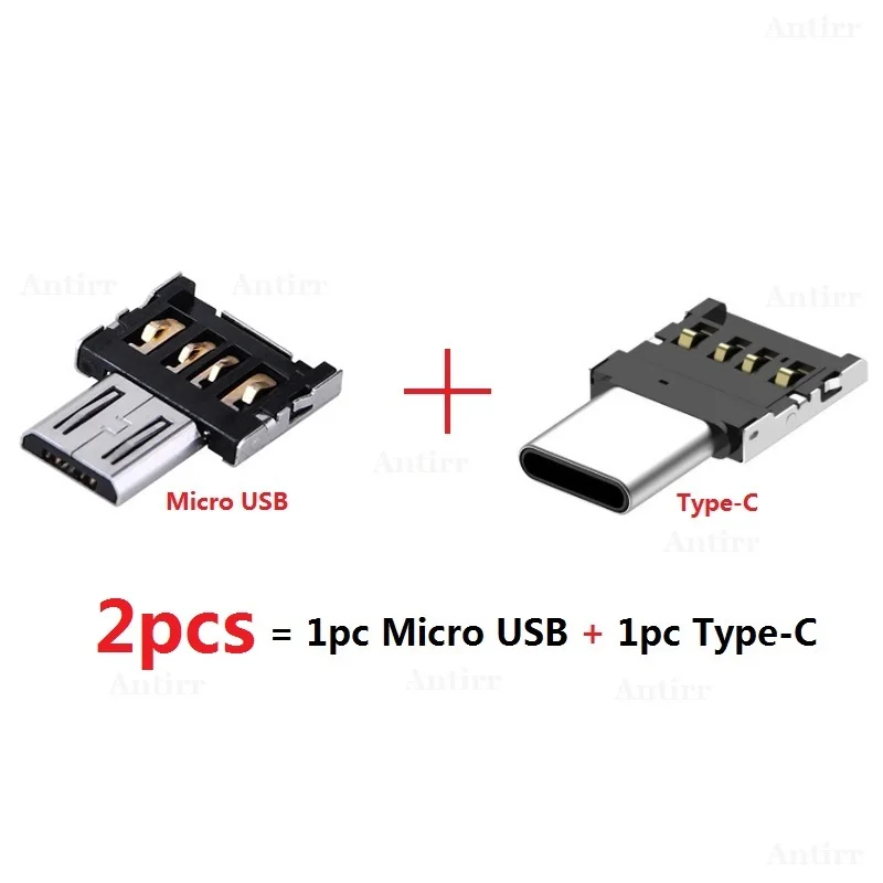 Переходник Micro USB/USB-С Для мобильных телефонов Android для подключения USB-накопителя