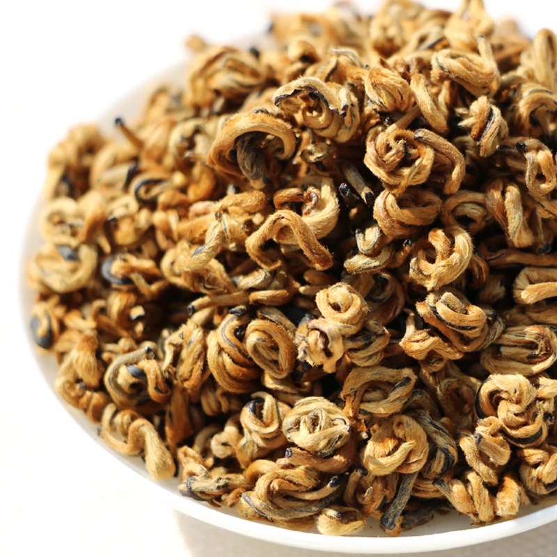 

Organic Yunnan FengQing Tea Golden Bud Snail Dian Hong Black DIANHONG