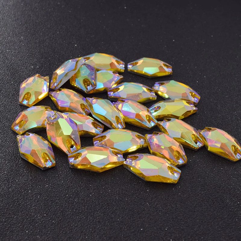 50 шт./лот блестящие золотые AB flatback стразы аппликация Сделай Сам шитье Аксессуары