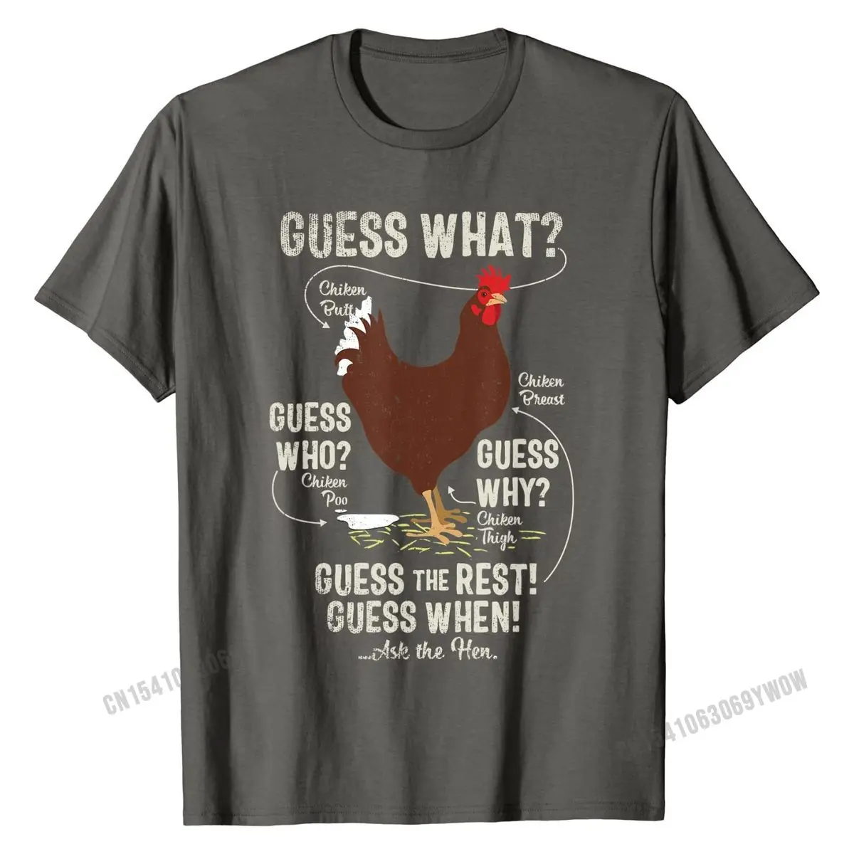 Новинка! Куриная ягодица знаете почему? Хлопковые футболки с рисунком куриного