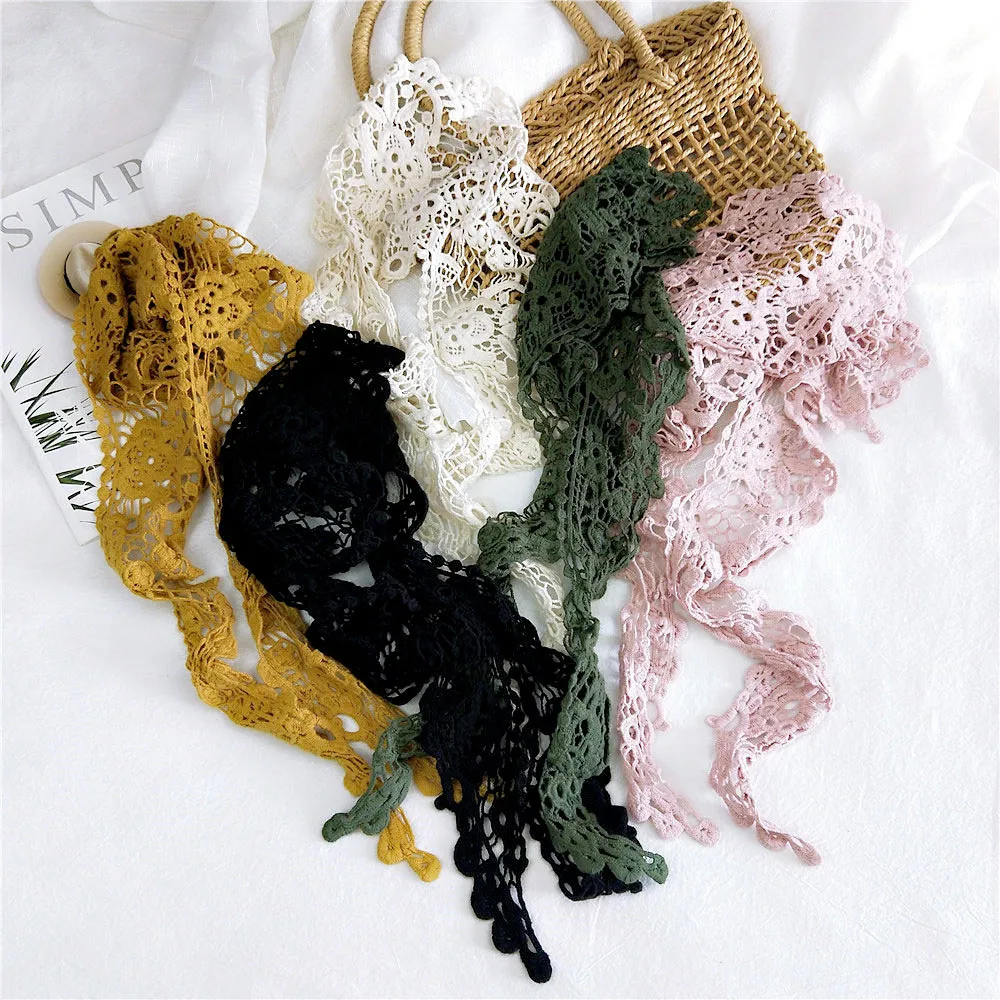 На выбор хлопчатобумажный кружевное одноцветное Цвет женские шали Сезон