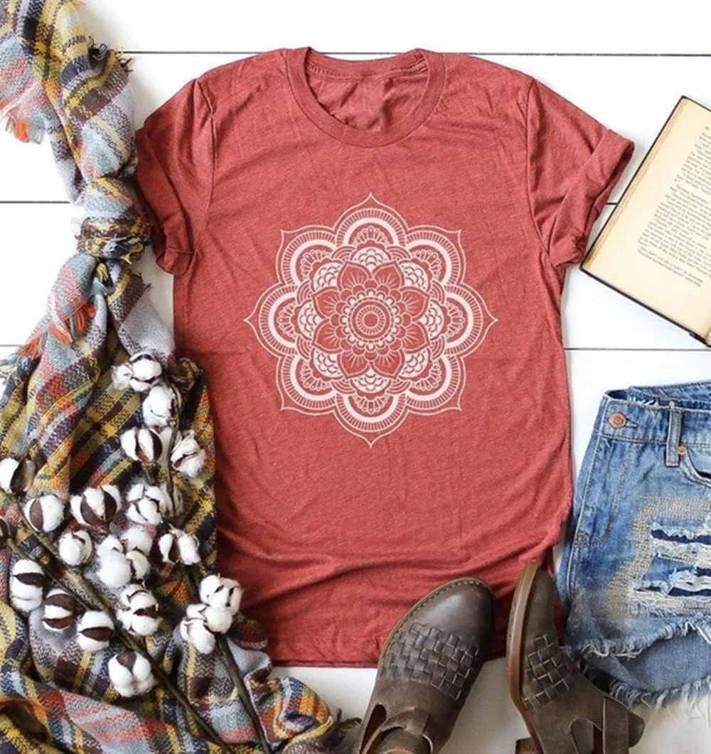 

2021 summer new fashion lady T-shirt round neck printing trend large size short sleeve top