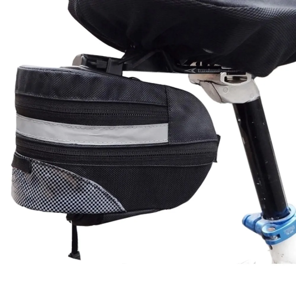 

Bicycle Seatpost Saddle Bag Cycling Travel Tail Seat Rear Under Luggage Tools Accessories Phone Item Storage Hanging Bike Blue