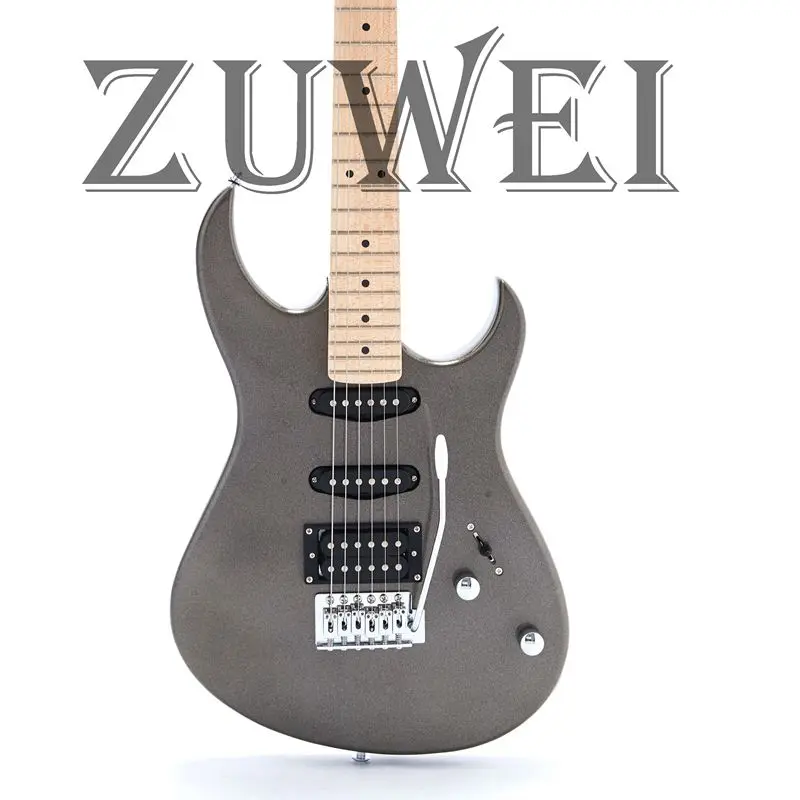 

Strat AST Style Electric Guitar Tremolo Bridge Maple Neck Maple Fingerboard Metal Gray Color