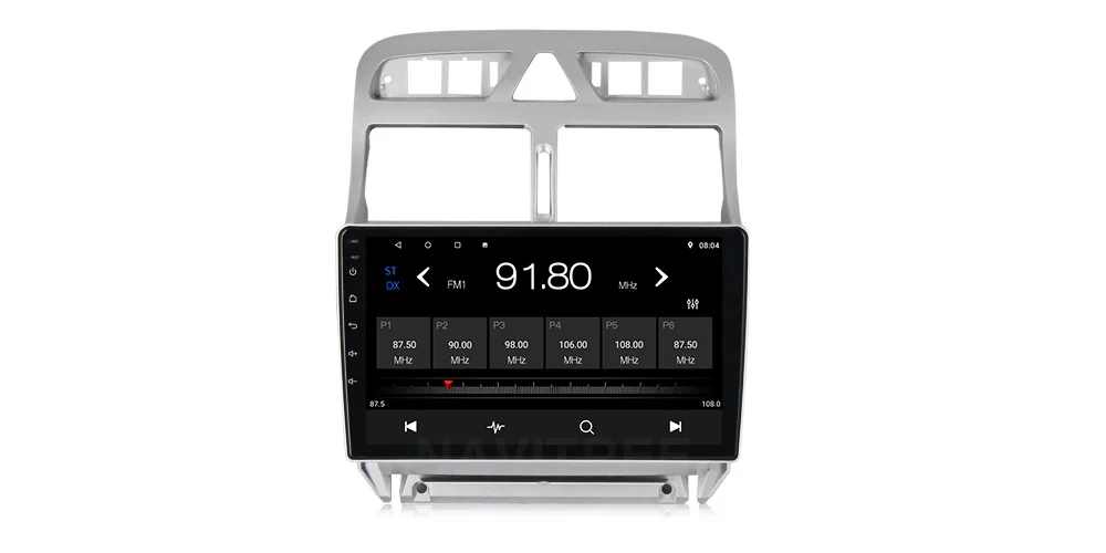 Автомагнитола NaviTree Android9.0 для peugeot 307 307CC 307SW 2004-2013 WiFi Bluetooth gps навигация