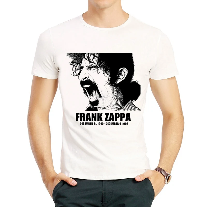 Frank футболка с Фрэнком Заппа белый Цвет Мужская одежда короткими рукавами и