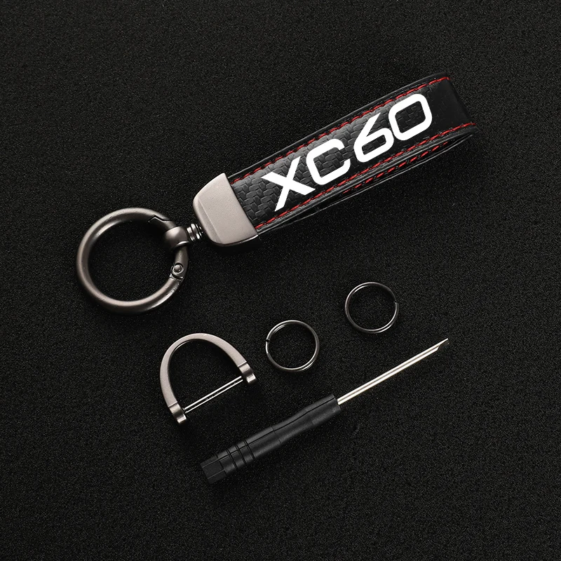 Высококачественный кожаный автомобильный брелок для ключей с поворотом на 360