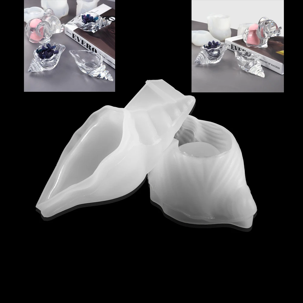 

1pc раковины с украшением в виде кристаллов зеркало силиконовая форма для литья под давлением в форме Раковины Макияж для хранения яиц в виде...