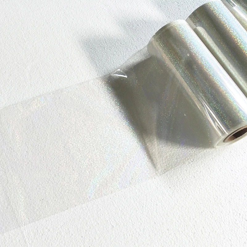 Голографическая фольга прозрачное разбитое стекло Хрустальный узор тиснение