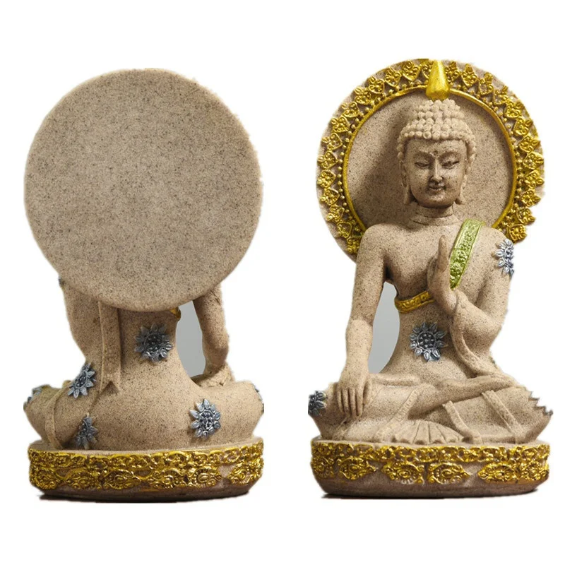 

Background buddha home decoration ornaments sandstone crafts