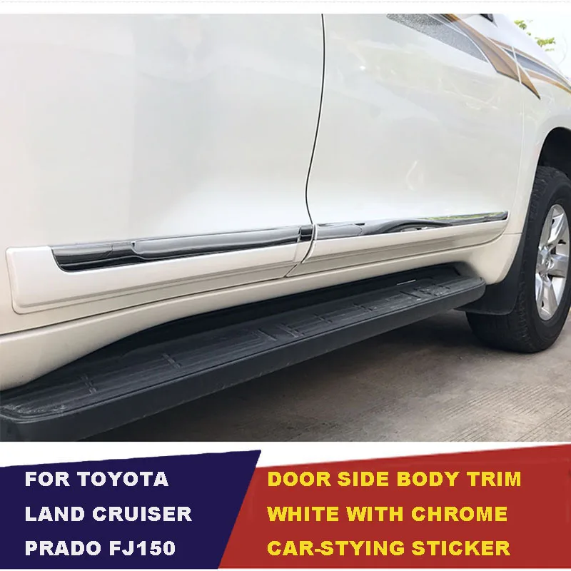 Аксессуары UBLUEE для Toyota Land Cruiser Prado FJ 150 2010 2018 белые с хромированной дверью боковое
