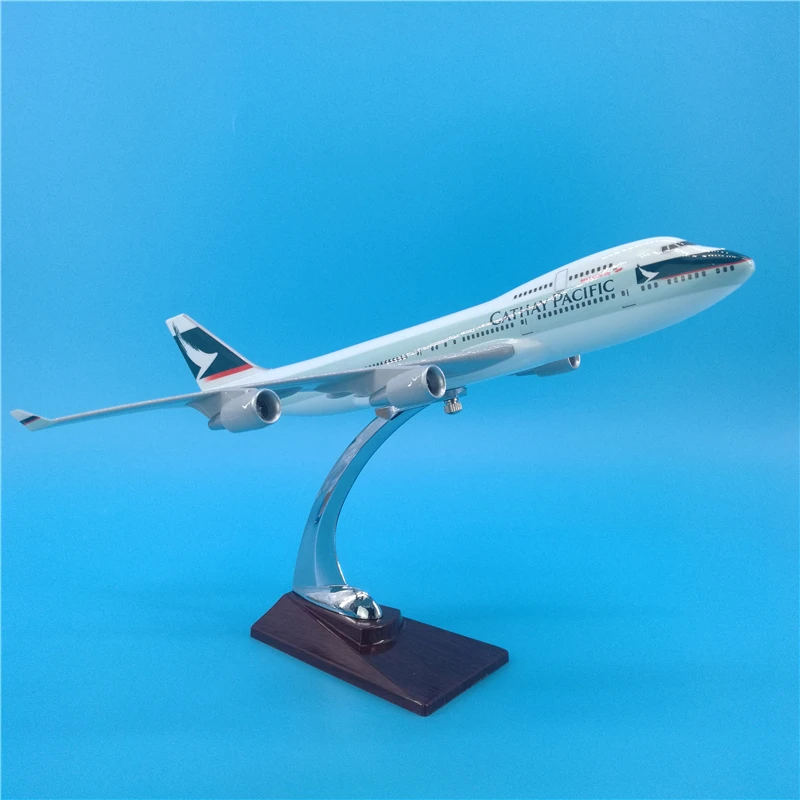 32 см B747 Гонконга CATHAY авиакомпаний дыхательных путей модель аэроплана самолет