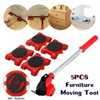 5pcsset furniture mover for home shop lifting moving heavy duty furniture remover lifter sliders kit hand transport tools
