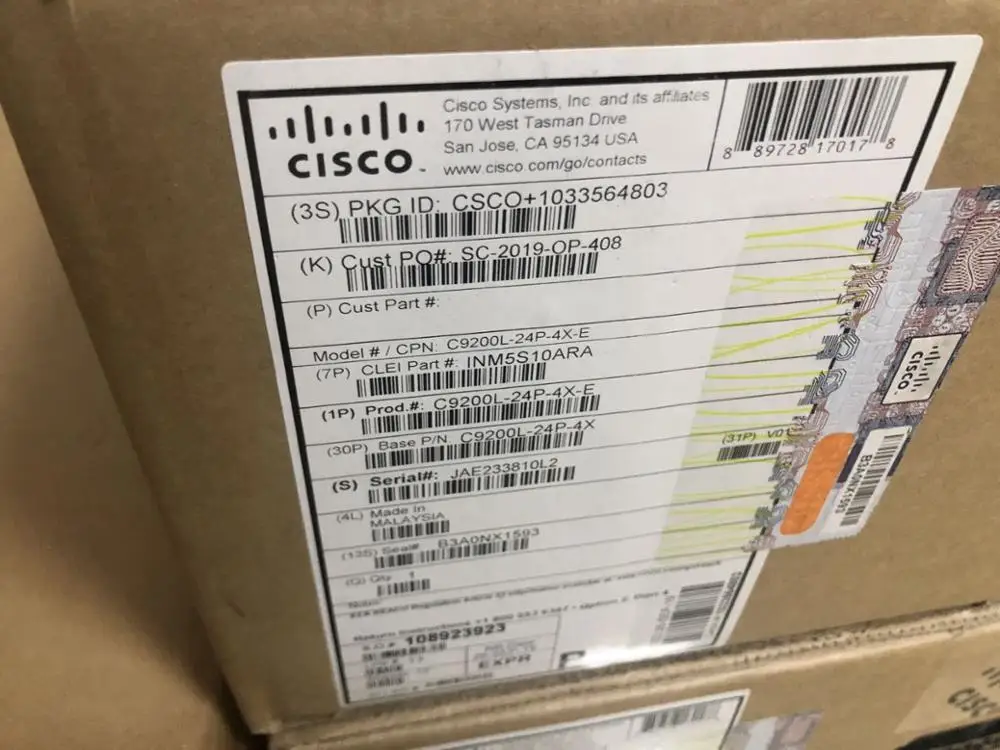Новые cisco C9200L 24P 4X E 24 портовый гигабитный коммутатор питания через Ethernet|Часы
