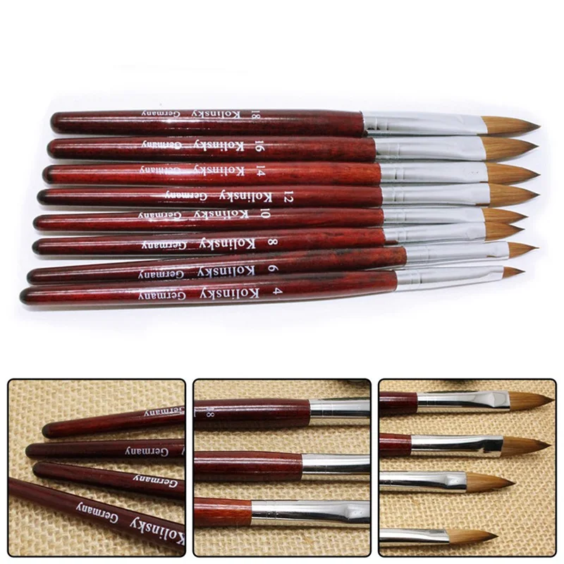 1 шт. колонковая акриловый Фрезер для ногтей cо шлифовальными искусство кисти нет.