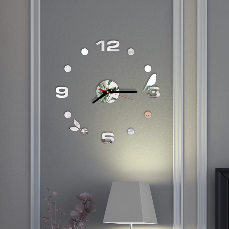 Wall Clock Modern Design DIY Black Cat Bird Quartz Clocks Home Decor Orologio Muro Livingroom Creative Kitchen | Дом и сад