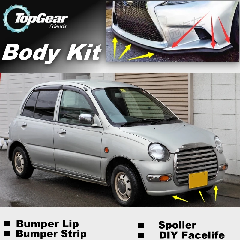 Дефлектор губ для бампера Mitsubishi Minica Toppo передний спойлер юбка TopGear Friends комплект