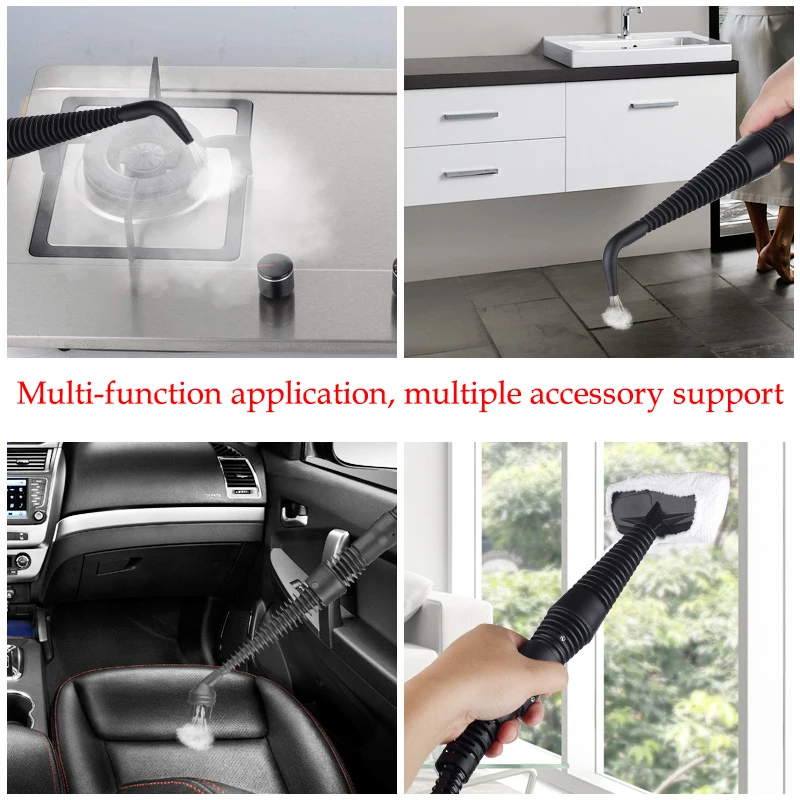 

Electric Steam Cleaner Portable Handheld Steamer Household Home Office Room Cleaning Appliances Attachments Kitchen Brush Tool
