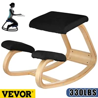 vevor ergonomic kneeling chair w thick cushion rocking wood kneel stool improve posture relieve knee home office computer chair