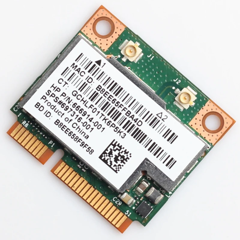 Двухдиапазонная BCM943228HMB 802.11A/B/G/N 300 Мбит/с Wifi беспроводная карта Bluetooth 4 0 Половина
