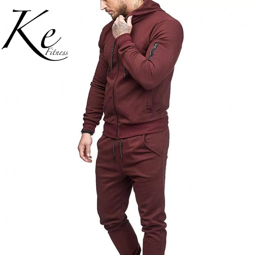 KE 2020 foreign trade autumn and winter new European American trendy men's sports suit arm zipper fitness leisure tracksuit | Спорт и