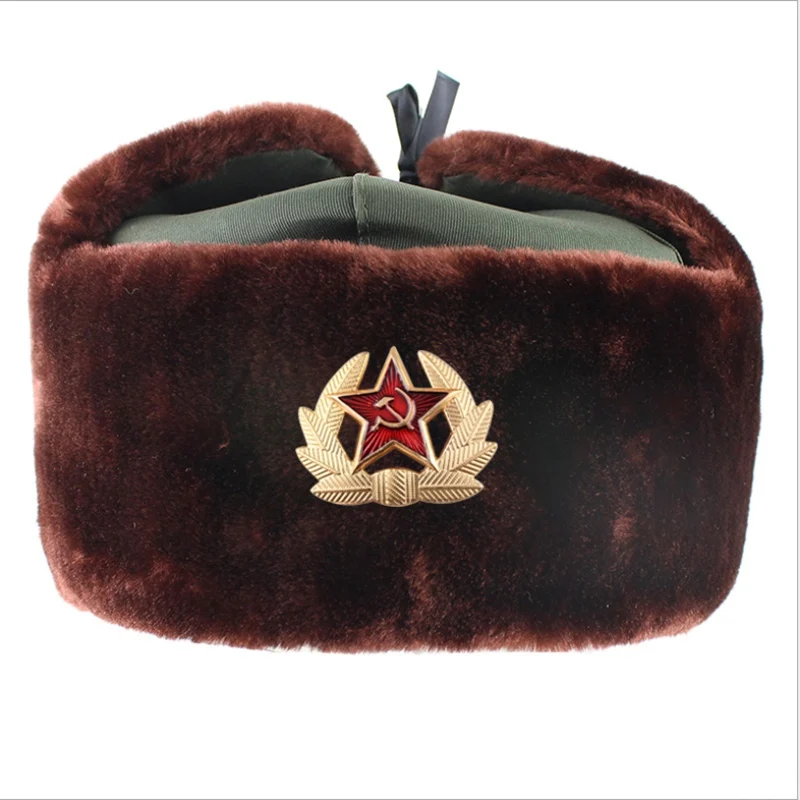 03 WZCX, советские военные значки, пилот, охотник, шапка, сохраняющая тепло, защита от холода, утолщенная ушанка, ушанка, снежные шапки - Цвет: 03