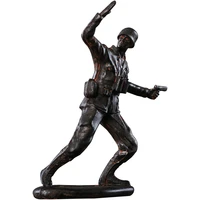american retro winner winner sculpture creative soldier statue resin artcraft desktop figure figurines home decorate r2795