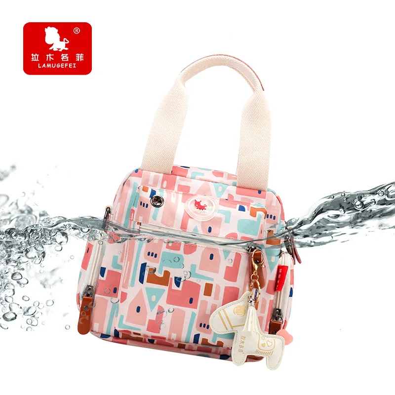 Сумка для смены детских подгузников красная сумка мокрая мам ручной рюкзак сумки