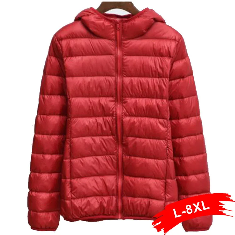 Женская зимняя куртка-пуховик с капюшоном размеры 5XL 6XL 4XL 7XL |