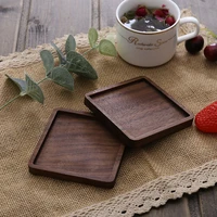 heat resistant wooden coaster tea coffee cup pad placemats decor walnut round square wood coasters durable home supplies