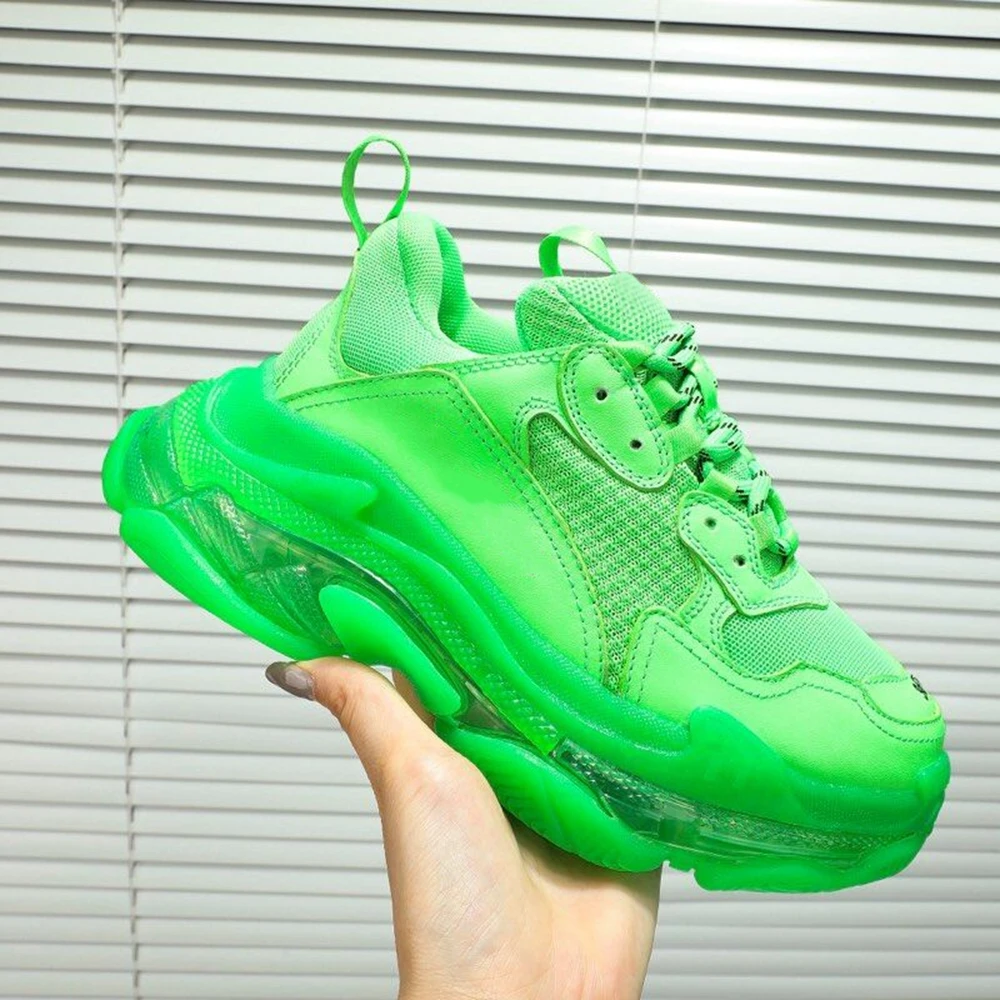 Женские кроссовки с прозрачной подошвой Junetxin брендовые дышащие на плоской