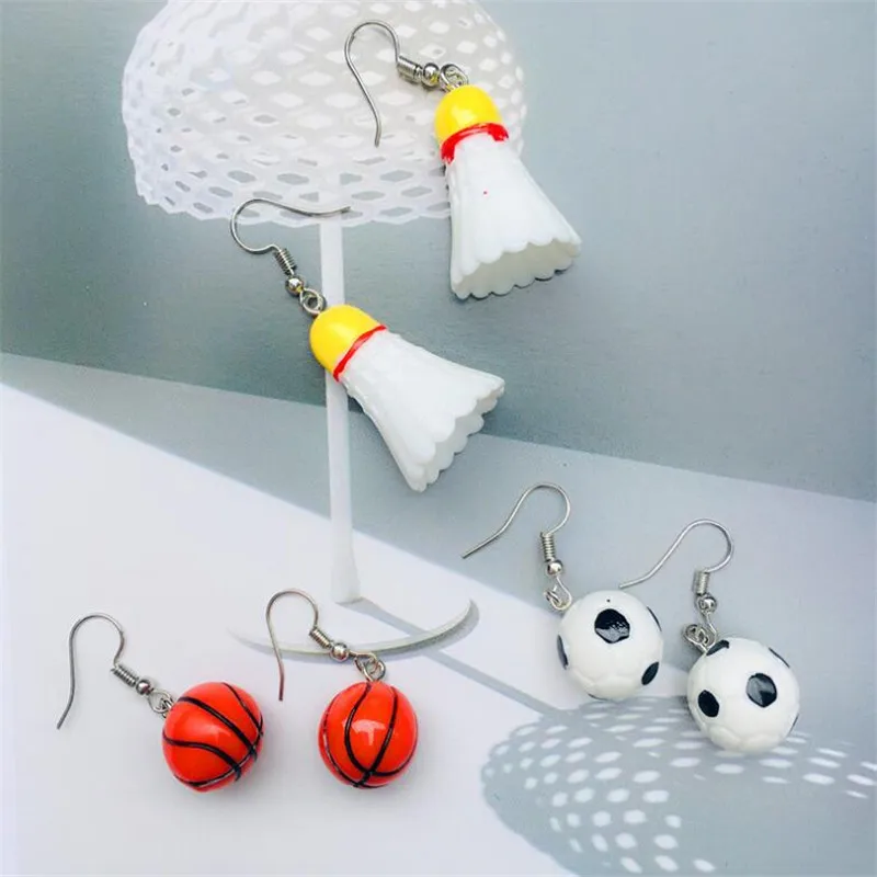 2019 Новинка 1 пара DIY Забавный Спортивный футбол баскетбол очаровывает серьги для