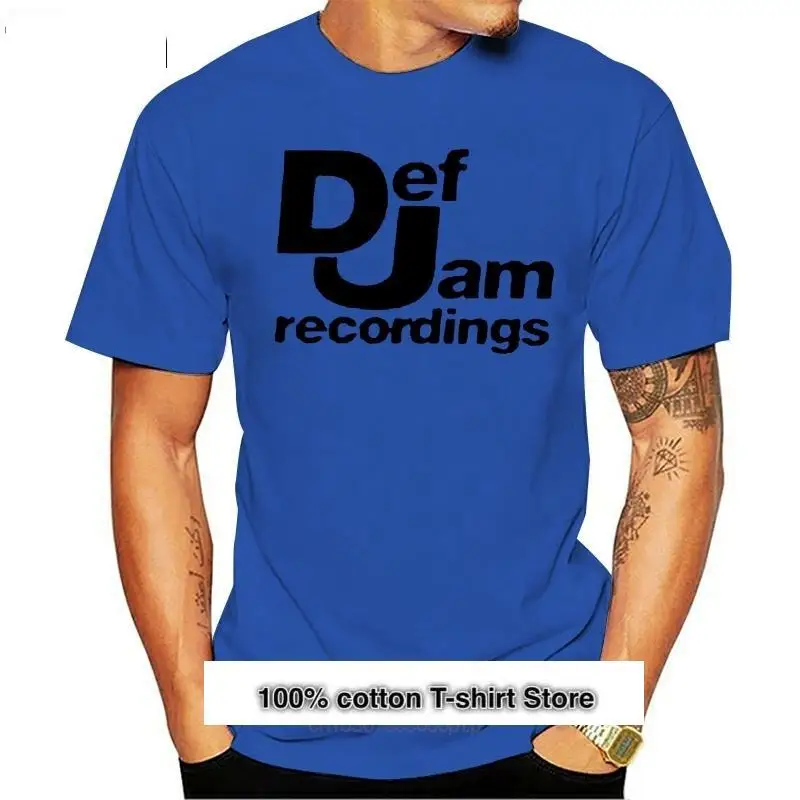 

Camiseta de algodón con cuello redondo para hombre y mujer, camisa 100% con estampado personalizado, para Dj, def jam, nueva