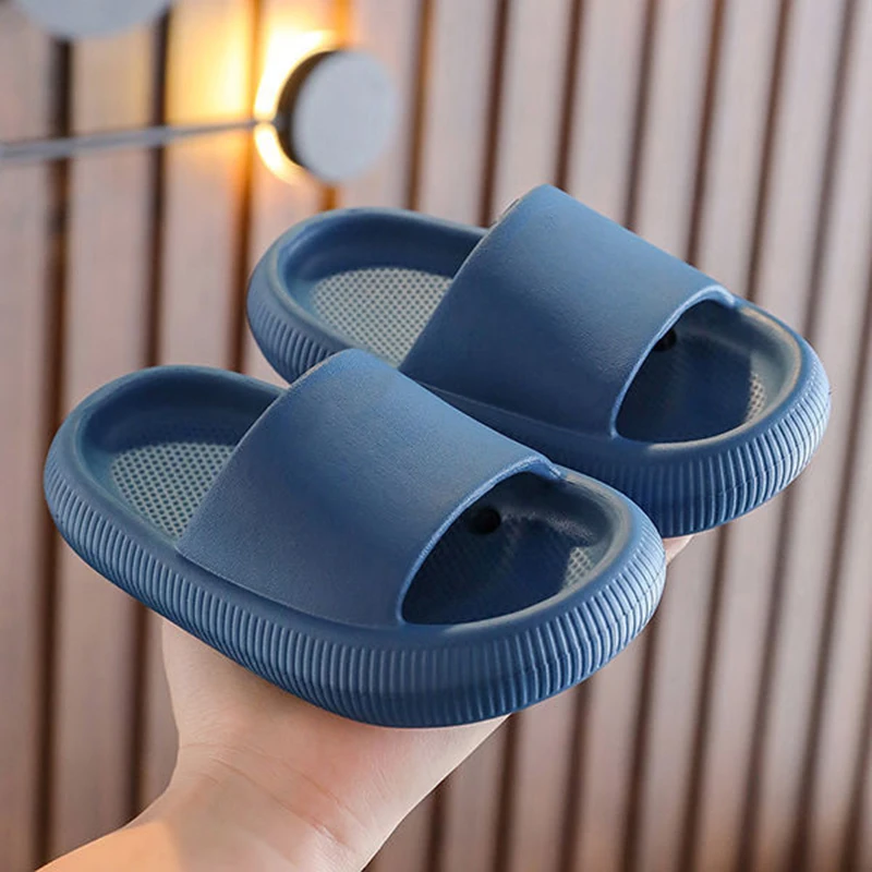 

Children's Slippers Summer cute Beach Shoes For Boys Girls Soild Color Waterproof Anti-slip Bathroom Kids Soft Slippers