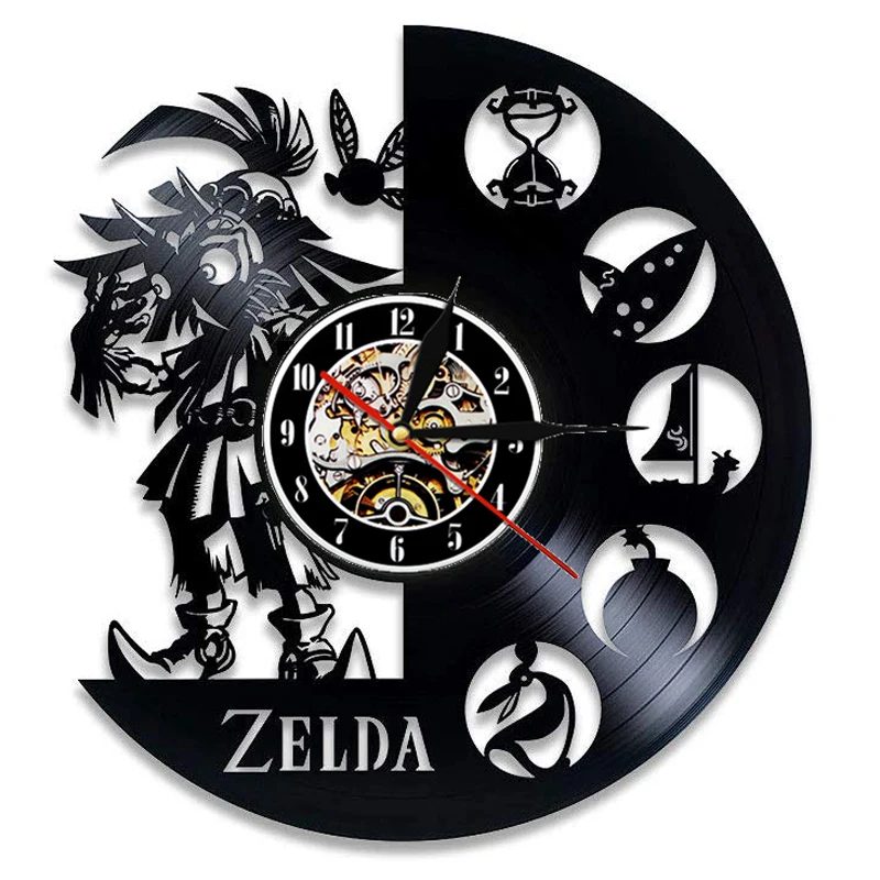 Виниловые настенные часы Zelda современный дизайн тема игры 3D часы винтажные виниловые настенные часы домашний декор подарки для детей