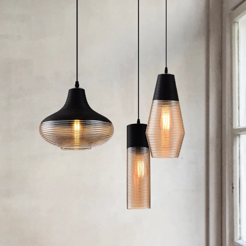 

Американский стеклянный подвесной светильник в стиле ретро, креативное освесветильник в стиле индастриал для лофта, кухни, спальни, подвес...