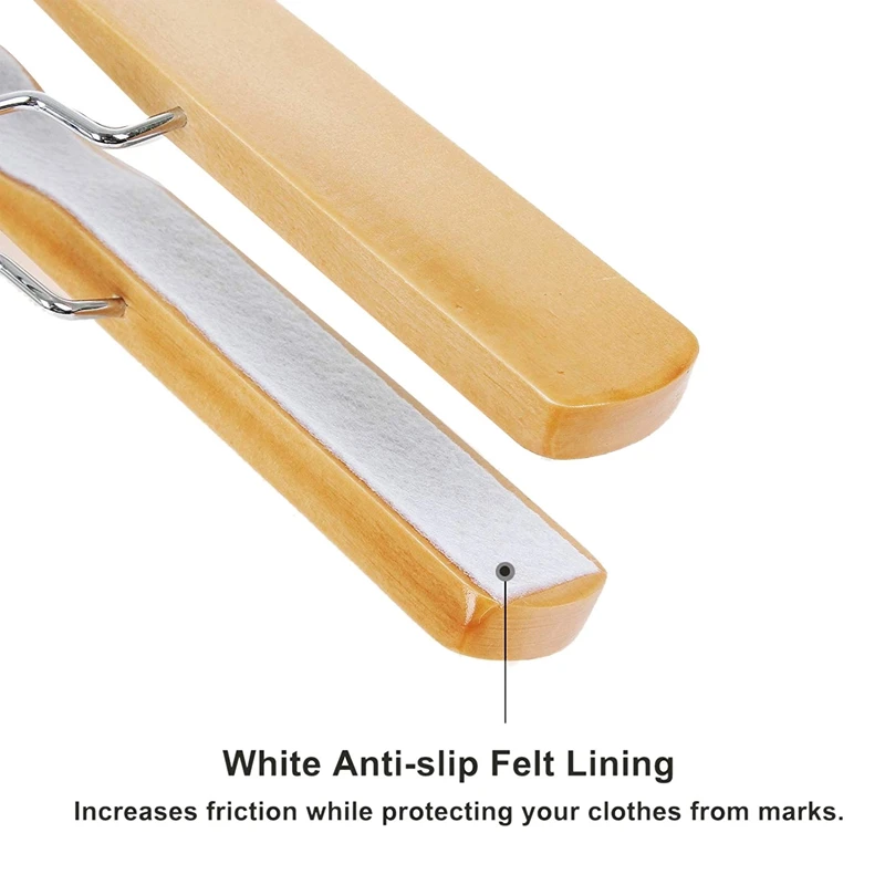 12 шт. в упаковке вешалки для брюк вешалка из цельной древесины нескользящий