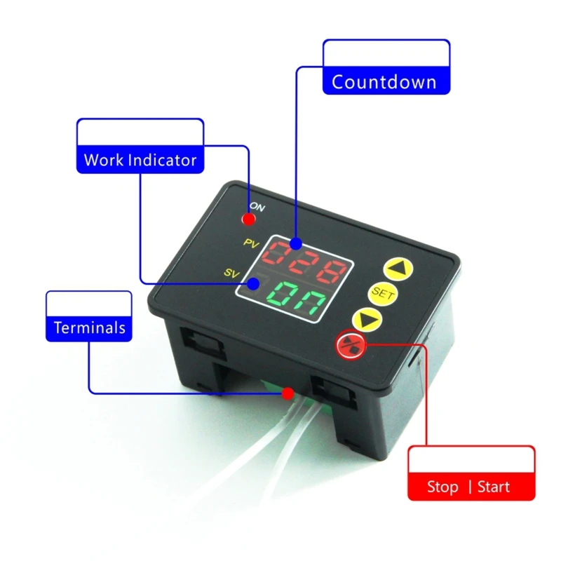 

Normally Open Relay Time Controller 12V 24V 110V 220V Timer Delay Switch T2310