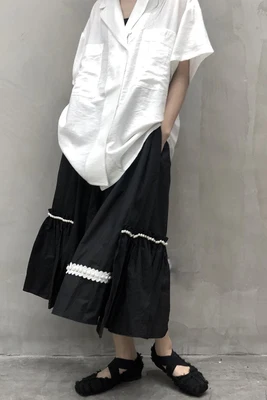 Новинка лета 2020 белая хлопковая льняная текстурная рубашка с большими карманами