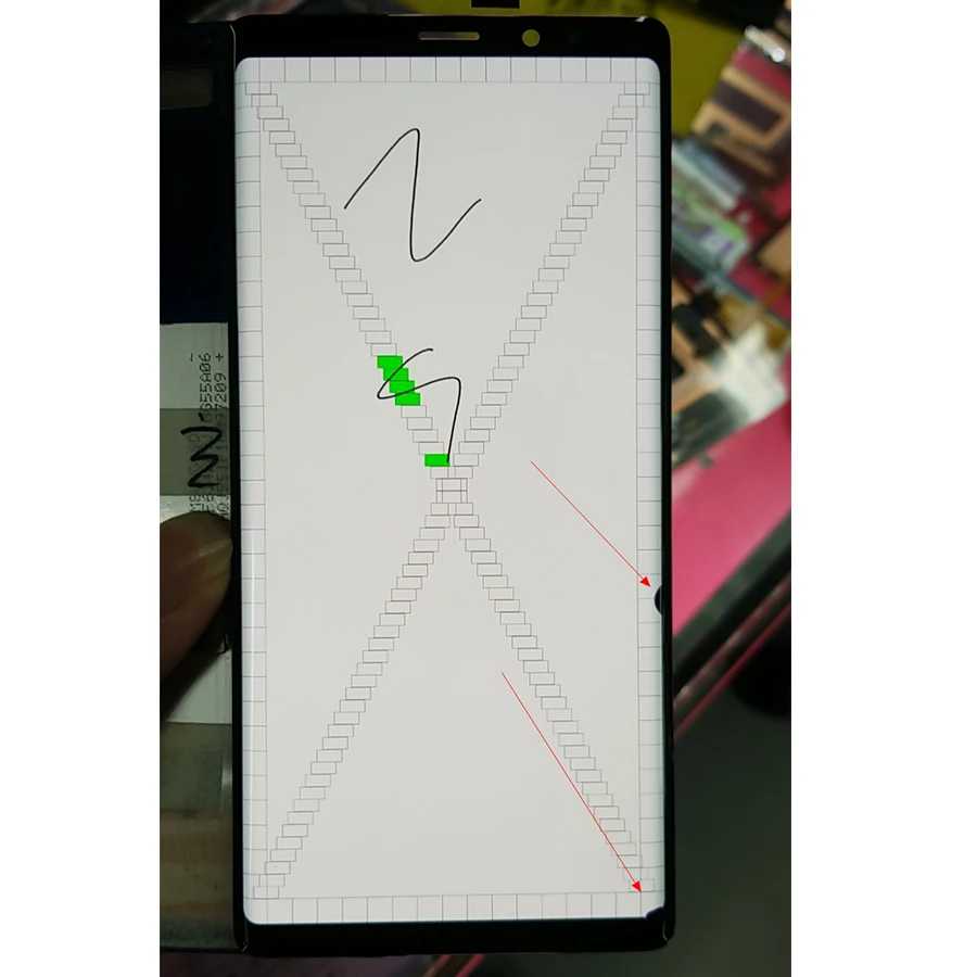 With Line For SAMSUNG Galaxy Note 9 LCD Display N960D N960DS Touch Screen Digitizer Samsung Note9 N960 Small Black Spot | Мобильные
