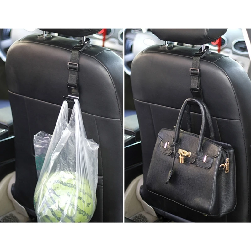 

Car Seat Back Hook Car Accessories Interior Adjustable Auto Fastener Clip Grocery Bag Hanger Holder Car Headrest Hanger