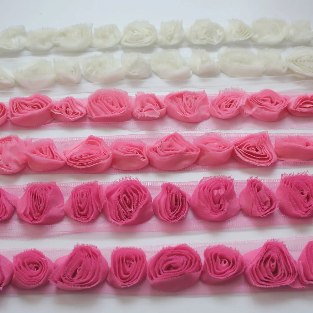 20 лет шифоновые потертые цветы для девочек аксессуары волос diy платья одежда