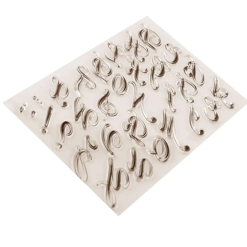 Прозрачный форма для выпечки тортов DIY алфавит штамп комплект с буквенным