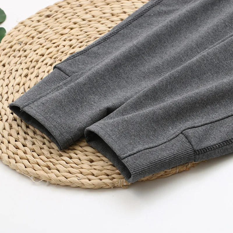 

Women Plus Size Pants Dress 7XL Elastic Waist Pockets On Both Sides Knitted Cotton Widening And Hypertrophy Slacks In Spring